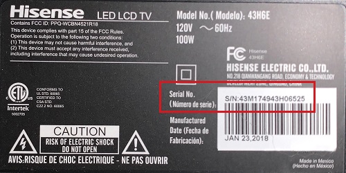 How To Find Hisense Tv Model Number