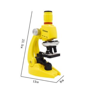 Laboratory Microscope Kit LED 100X-400X-1200X Home School Educational Toy Gift Refined Biological With Retail Box For Kids Child