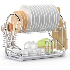 2 Layers Stainless Steel Dish Drainer