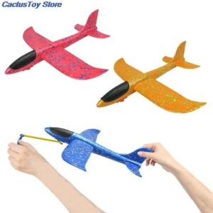 3PCS DIY Hand Launch Throw Airplane Foam Glider Slingshot Plane Model Outdoor Children Toys Gift
