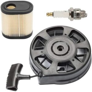 Recoil Starter with Air Filter Spark Plug for Tecumseh Lawn