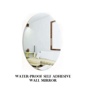 3D Adhesive Vinyl Mirror Wall Stickers 45x30cm