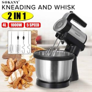 New 4L Electric Food/Cake Mixer/knead/Whisker/Beater