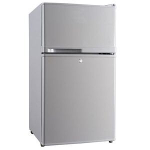80 Litres Double Door Refrigerator (HRF-80BEX) – Silver + 2 Years Warranty