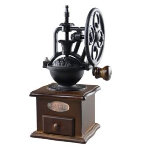Vintage Manual Coffee Grinder Wheel Design Bean Mill Grinding Machine