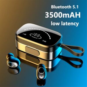 3500mAH Wireless HiFi Fingerprint Touch Bluetooth Earphone