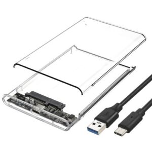 2.5 Inch USB3.1 External Hard Disk Case Transparent