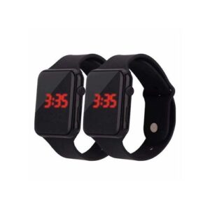 2in1 Silicone Led Wrist Watch For Unisex 0042