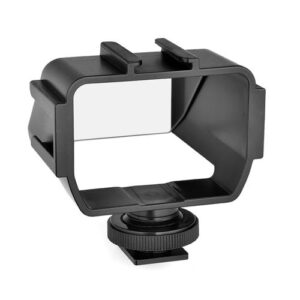 Andoer Universal Camera Selfie Vlog Flip Up Mirror Screen with 3 Cold Shoe Mounts for Installing Microphone Mini LED Light Compatible with Sony   A6000/A6300/A6500/A72 Series/A73 Series Nikon Z6/Z7 Mirroless Cameras