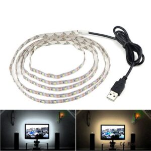 USB Power SMD 3528 Epoxy LED Strip Light Christmas Desk Decor Lamp For TV Background Lighting, Length:50cm(Warm White)