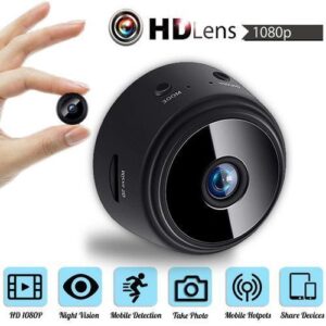 Mini Security Camera WiFi,With Inbuilt Battery Night Vision For Security With Free Keyholder