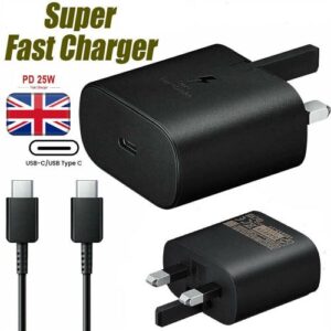25W Super Fast Charge Adapter Charger For A14, A04S, F54, A54, M54, F14, A24, M34 TYPE-C To TYPE-C