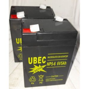 6v 5ah Sealed Rechargeable Lead Acid Battery X 2