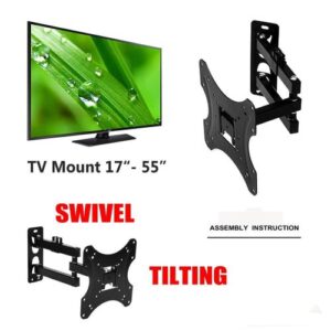 Full Motion TV Bracket Wall Mount Swivel 180° LED LCD Flat Screen Vesa 17”-55”