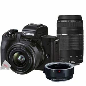 EOS M50 With 15 – 45Mm Lens Converter And 75-300mm Lens