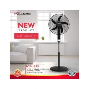 Rechargeable Fan 18″ With Remote Control + USB Port