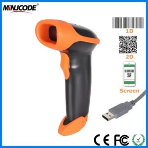 2D Wired USB Handheld Barcode Scanner, Qr Barcode Reader For PC AndMobile Phone