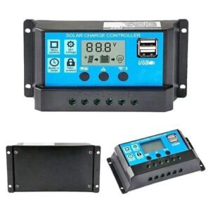 30A 12/24v Dual Usb Solar Panel Controller Charger