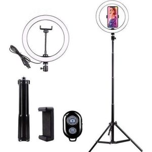 13 Inches Ring Light With 210CM Tripod And Bluetooth Remote.